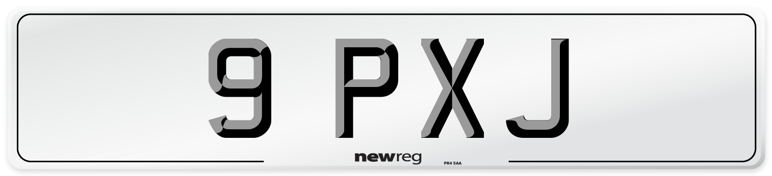 9 PXJ Number Plate from New Reg